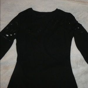 Fancy cute black long sleeve dress